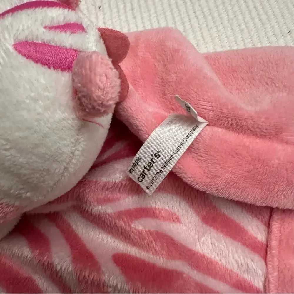 Carter's zebra Lovey Baby Security Blanket HTF RARE